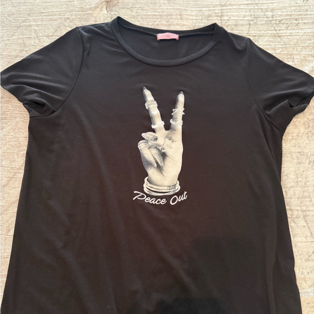 Black Peace Out Graphic Tee